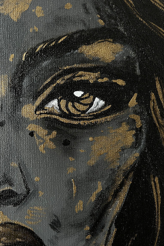 Zbliżenie na strukturę akrylu na płótnie